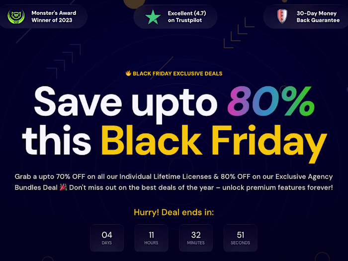 Themefic Black Friday Page