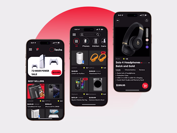 Electronics E-commerce Mobile App – UI Design