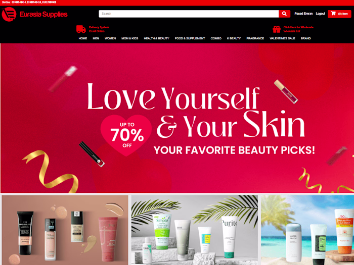 Eurasia Supplies Brand Cosmetics of bangladesh