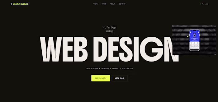 My portfolio: olivkadesign.webflow.io