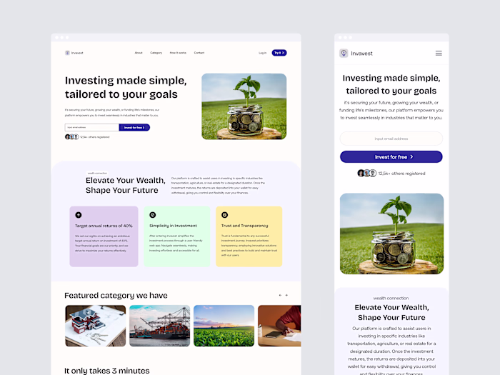 Helping users to manage their investment with ease - INVAVEST