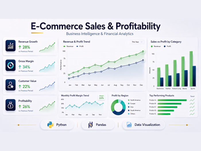 Analyzed e-commerce sales data to