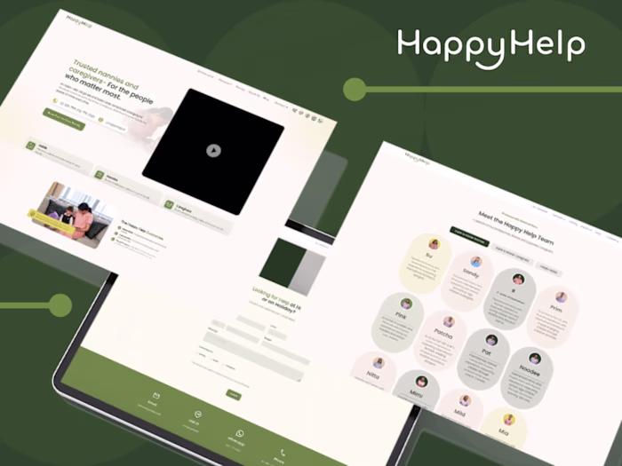 ✔ Nanny & Caregiver Platform Website | Happy Help Thailand