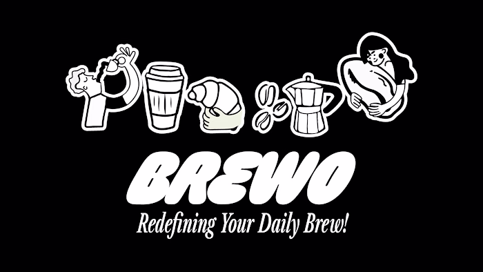 BREWO - COFFEE LOGO AND BRAND IDENTITY