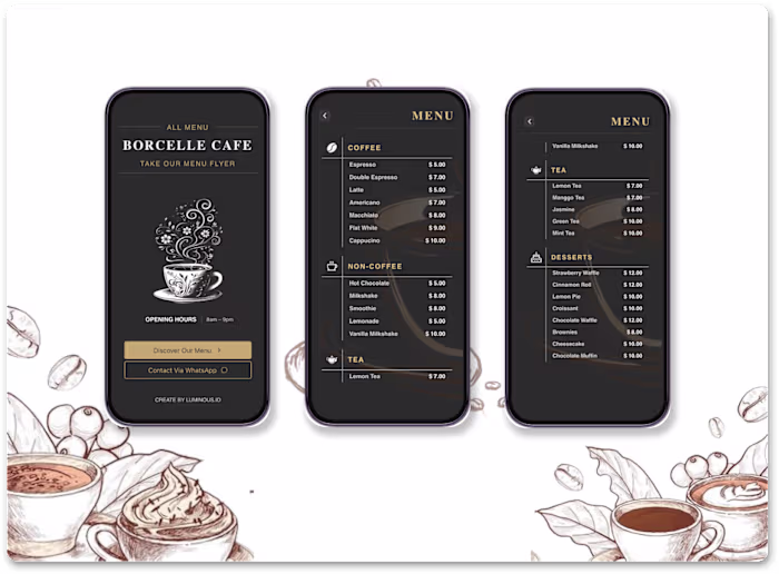 Modern Cafe Digital Menu Transformation