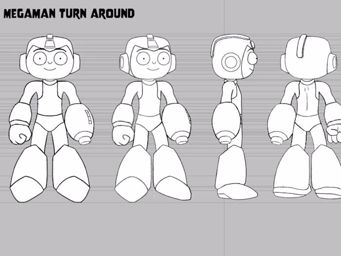 Megaman Character Design And Turnaround