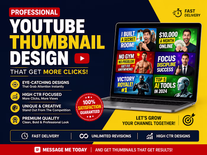 🚀 Professional YouTube Thumbnail Designer
