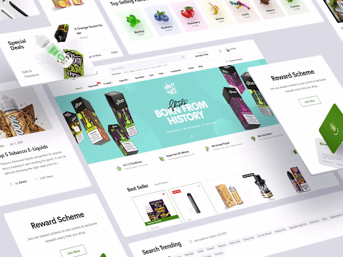 Gourmet E-Liquid UK Shopify Store Redesign