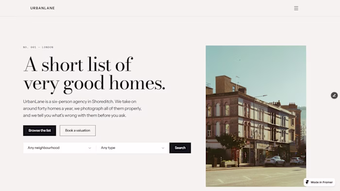 Most property templates are built