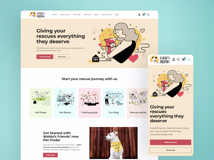 Waldo's Friends: A non-profit website for rescued animals