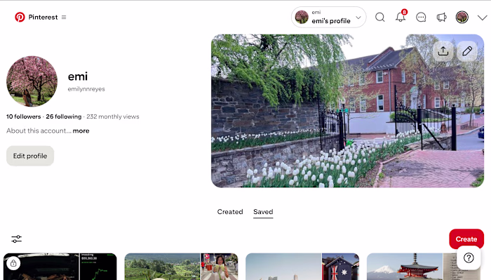 pinterest account!