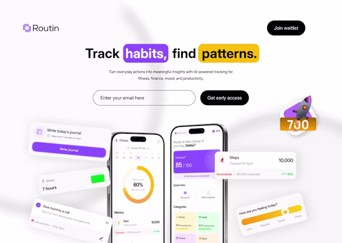 UI Design for Routin