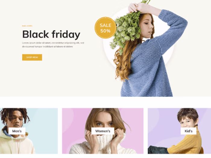 E-commerce store for a clothing line