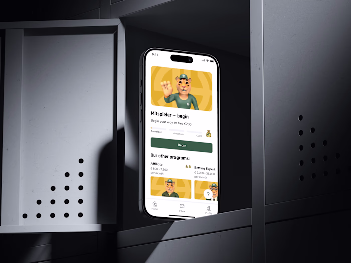Sports Betting App UI/UX Design & 3D Graphics