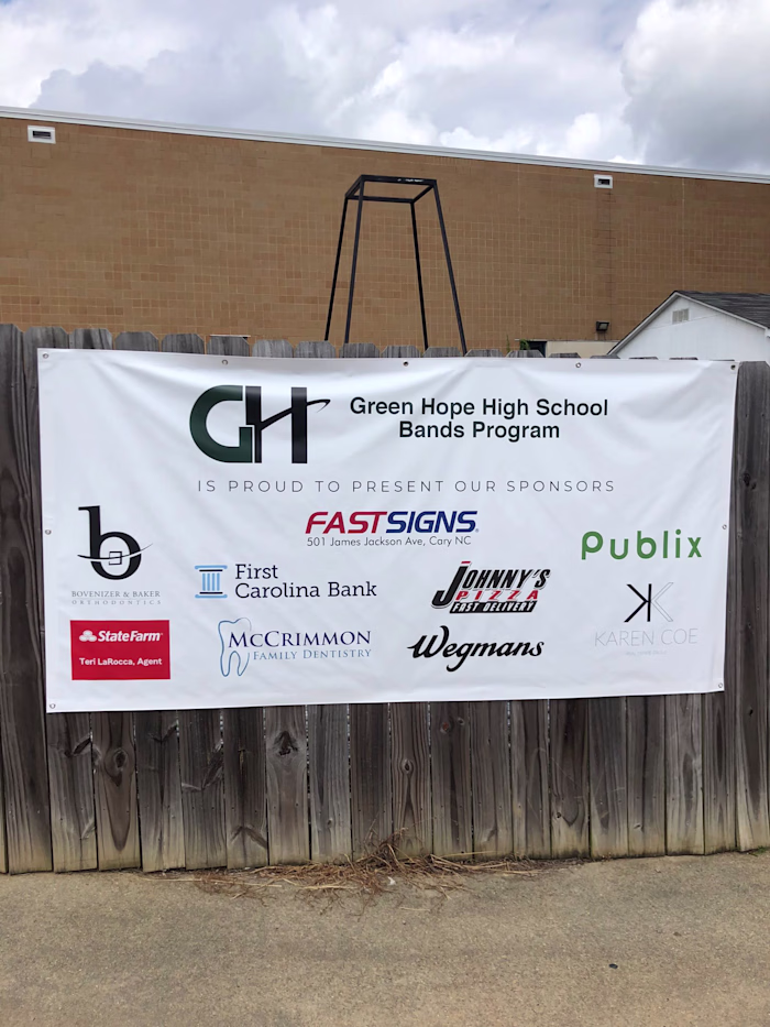 Created Sponsorship Banner for Local Band Booster Association