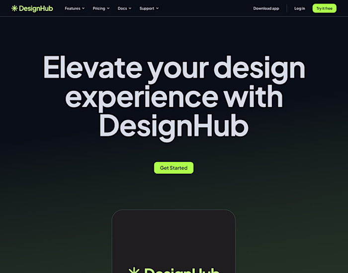 DesignHub Landing Page Website Design :: Behance