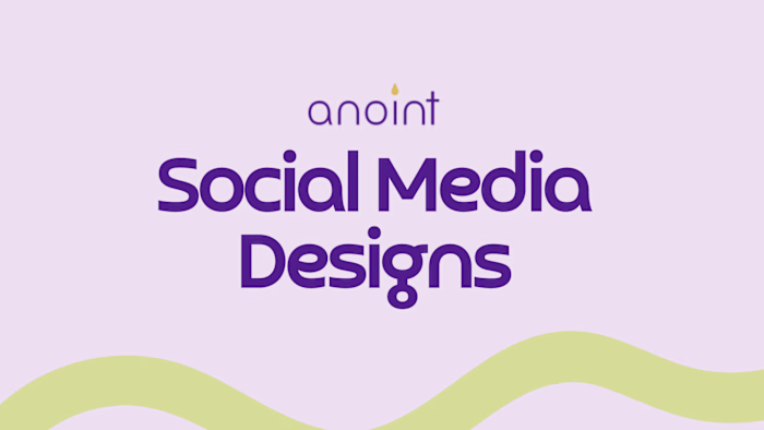Social media designs for Anoint