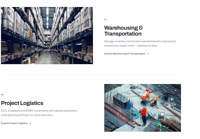 Freight Forwarding Company Website -