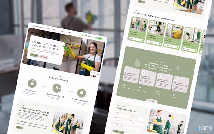 Bilingual service website for a