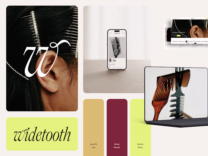 Widetooth | Gen-Z Hair Accessories Brand and Shopify Design