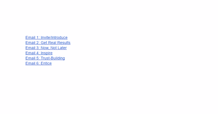 Sample Sales Email Sequence - Tarot Coaching