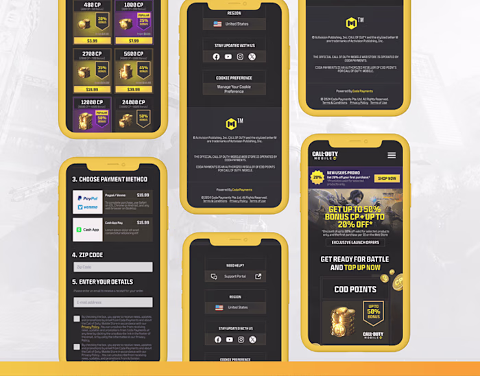 COD:M Landing Page