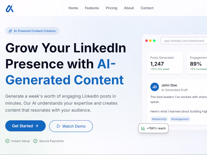 LinkedAI: AI LinkedIn Content Scheduler