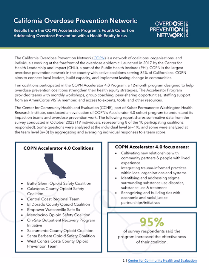 California Overdose Prevention Network (COPN) 
