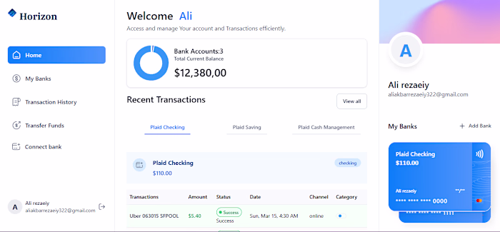 Horizon: Full-Stack Fintech SaaS &