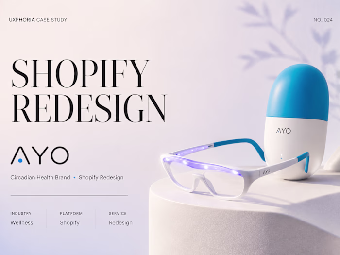 AYO Light Therapy Ecommerce UX & Shopify CRO Redesign