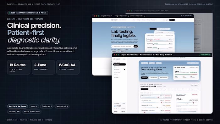 Labpath — Diagnostic Lab & Patient Portal (Concept Template)