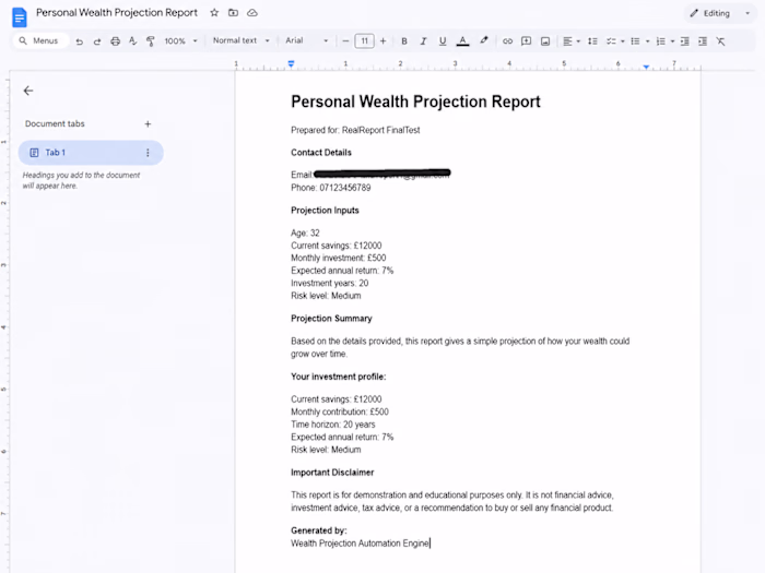 AI Report Generator Workflow