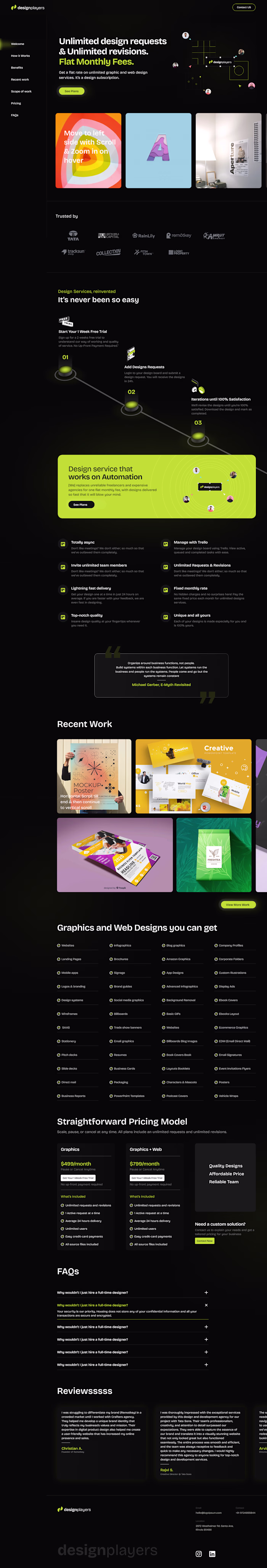 Design Players - Website UI Design