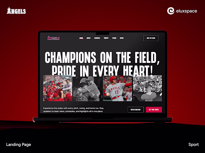 Modern Sports Landing Page UI/UX Design & Framer Development