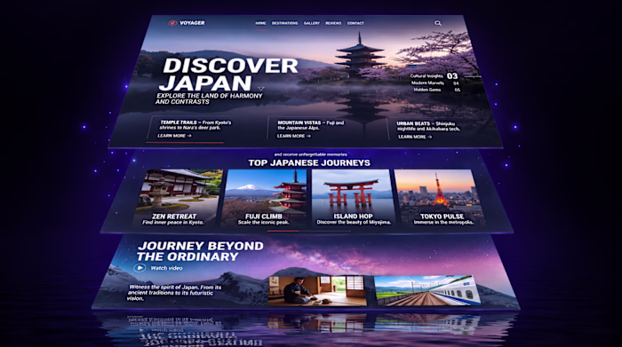VOYAGER — Travel Website UI/UX Design & Development