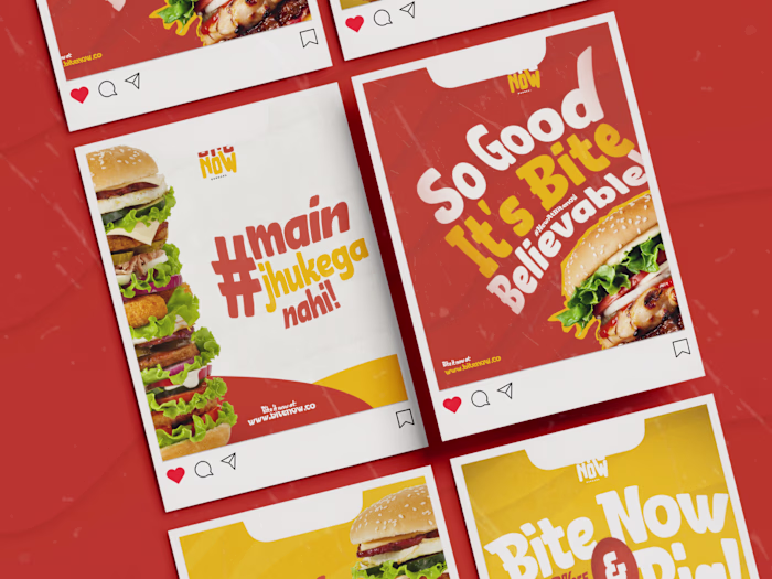 Social Media Campaign Ad Creatives for Bite Now