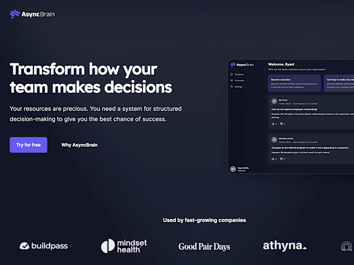 AsyncBrain: Decision-Making Platform with AI