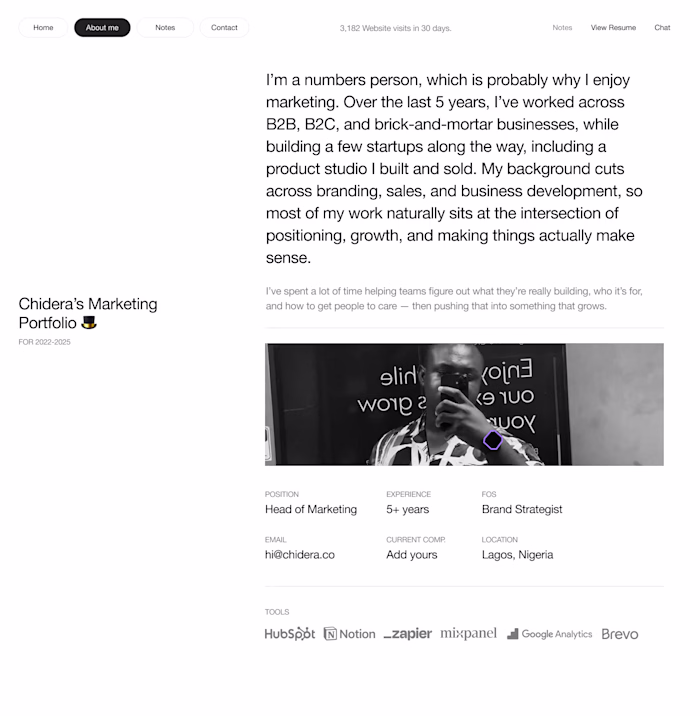 chidera.co (http://chidera.co) is a modern