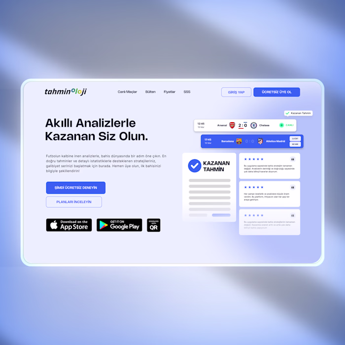 Tahminoloji is a football data analysis platform designed to...
