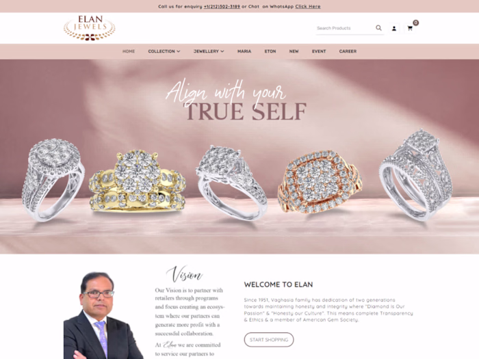Custom Web Development - Elan Jewels