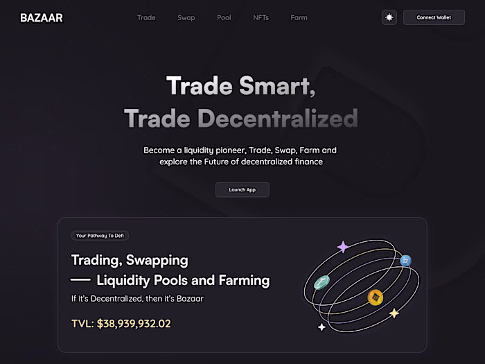 Bazaar Landing Page UI Design and Development