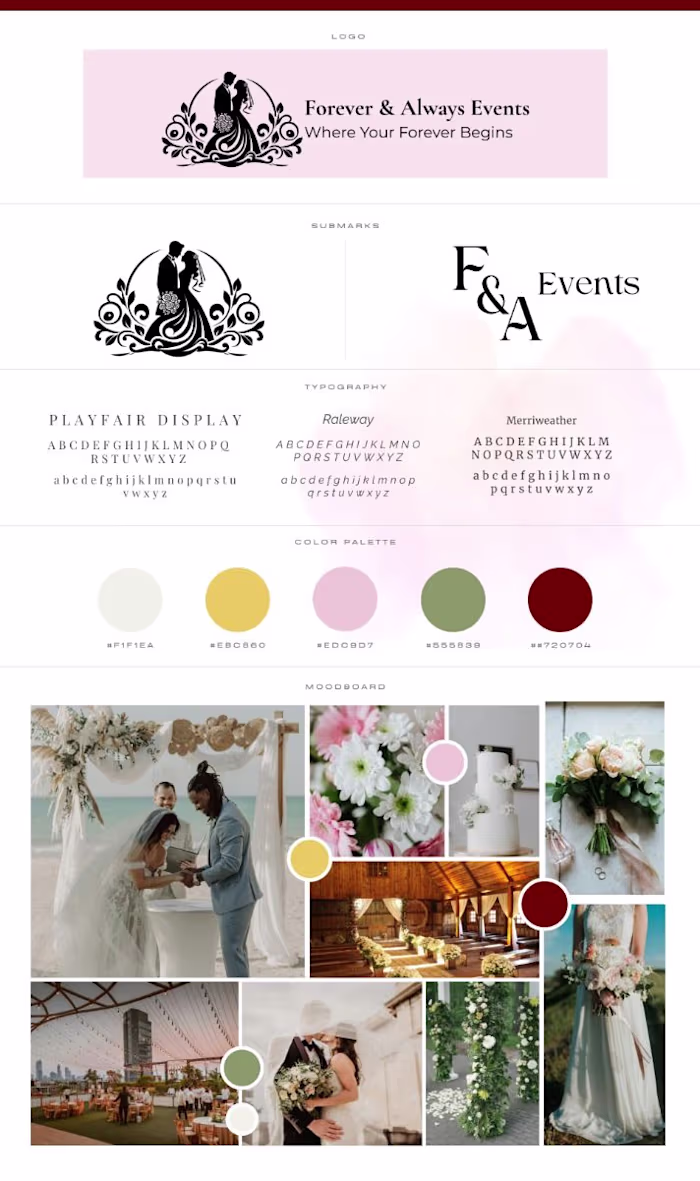 Wedding Event Planning Branding Kit