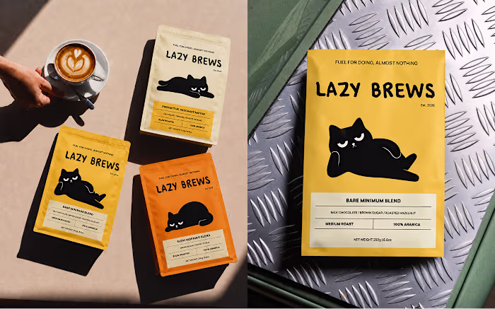 Lazy Brews Brand Identity