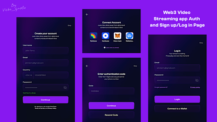 Auth, Sign up/Login page