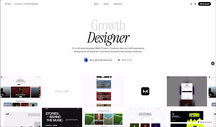 Screenshots from my new portfolio (WIP) 🚧