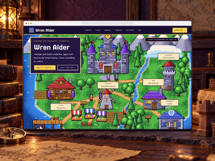 WorldLegion — Interactive Pixel Portfolio in Framer