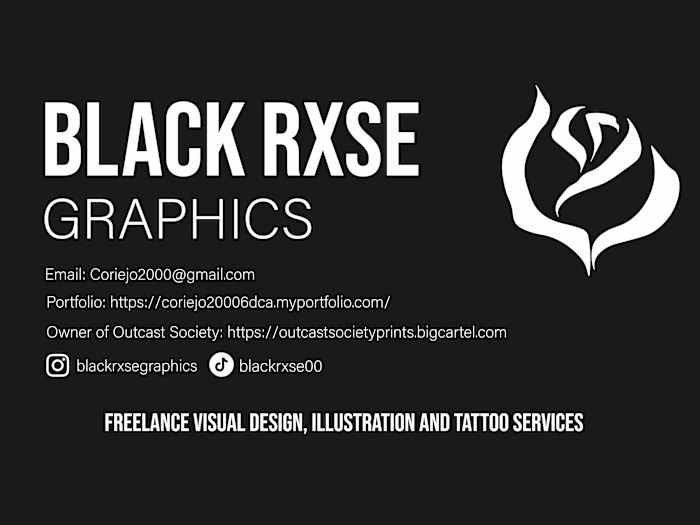 Black Rxse Graphics Business Card