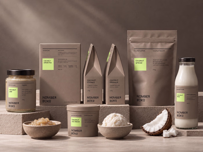 NUMBER BUKO — Coconut Dessert Branding
