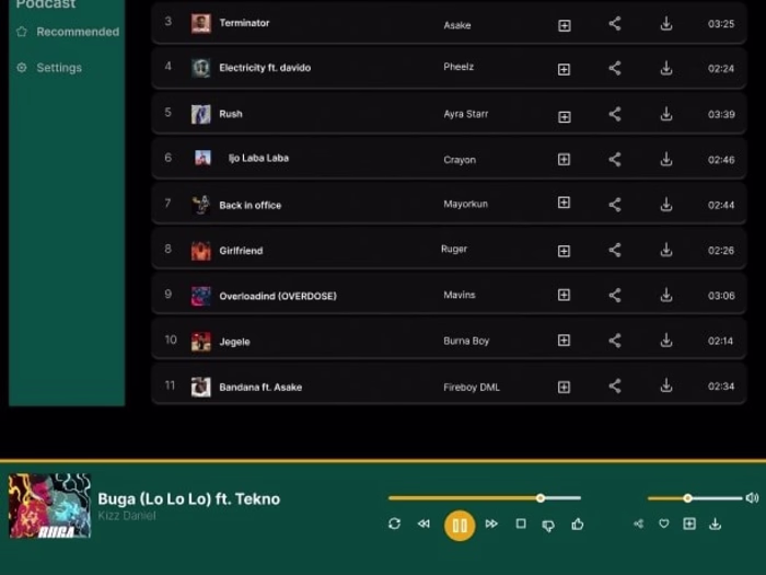 Redesign Winamp music player