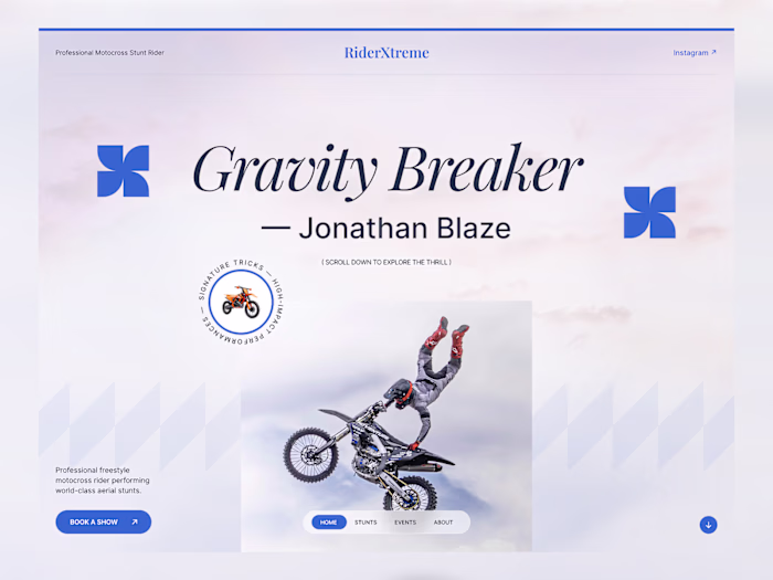This design showcases Jonathan Blaze — the Gravity Breaker, ...